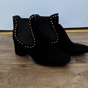 ASOS Black Gold Studded Booties